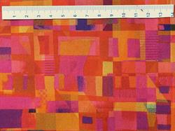 Abstrakt mønster på patchworkstof - Orange rød