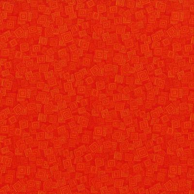 Hopscotch patchworkstof - Orange firkanter