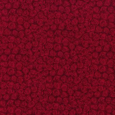 Hopscotch patchworkstof - Røde blomster